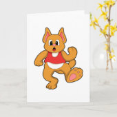 Katze beim Laufen Karte (Gelbe Blume)