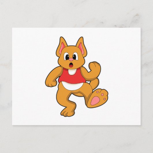Katze beim Laufen Postkarte (Vorderseite)