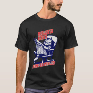 Katze beim Lesen von Brillen Buchtag 2024 Funny Ca T-Shirt