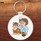 Katze beim Tierarzt Schlüsselanhänger (Vorderseite)