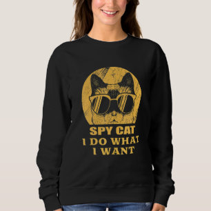 Katze Bekleidung I tue, was ich Vintage Grafik Gew Sweatshirt