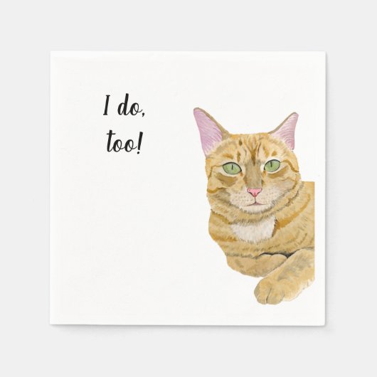 Katze benutzerdefinierte Cocktail Serviette (Vorderseite)