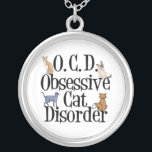 Katze besessen versilberte kette<br><div class="desc">Ich habe eine Zwangskatzenkrankheit. Ich bin für alle meine niedlichen Katzen OCD. Ein lustiges Geschenk für jemanden,  der verrückt nach Kätzchen ist. Ich Liebe Katzen,  das ist meine Besessenheit.</div>