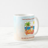 Katze Besseres Leben Kaffeetasse (VorderseiteRechts)