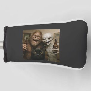 Katze Bigfoot Alien Selfie BFF Lustiges Foto mit U Golf Headcover