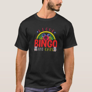 Katze Bingo Kartenspiel Oma Bingo Spieler Bingo Ca T-Shirt