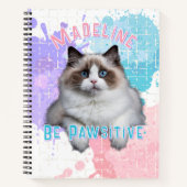 Katze bleibend zurück in die Schule Notizblock (Vorderseite)