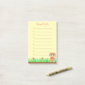 Katze. Blume & Gras Personalisierte Dinge zu tun Post-it Klebezettel (Auf Schreibtisch)