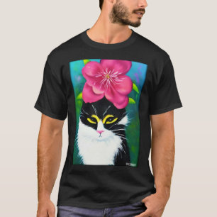 Katze Blume Natürliche Blumen Garten Katze Liebe K T-Shirt