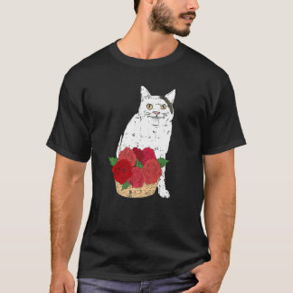 Katze Blume Valentinstag Süße Katze Kitty Liebe P T-Shirt
