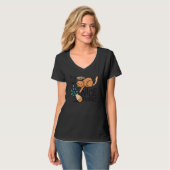 Katze Blume Vase 1 T-Shirt (Vorderseite Vollansicht)