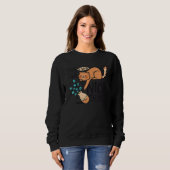 Katze Blume Vase 2 Sweatshirt (Vorne ganz)