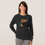 Katze Blume Vase 2 T-Shirt (Vorne ganz)