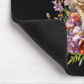 Katze Blumen floral süß Kitten Grafik Mousepad (Ecke)
