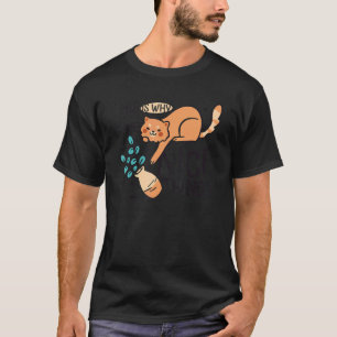 Katze Blumen Vase T-Shirt
