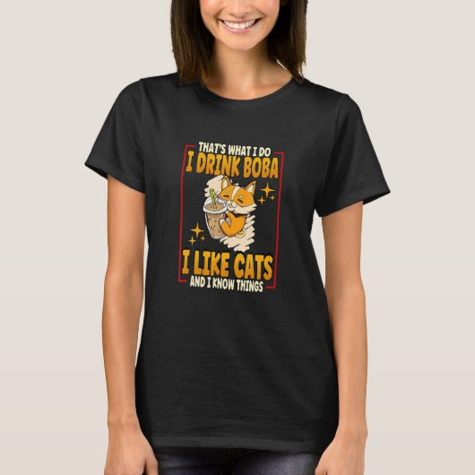 Katze Boba Ea Blase Ea T-Shirt (Vorderseite)