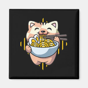 Katze Boba fressen ramen Anime kawaii Neko Katze t Magnet