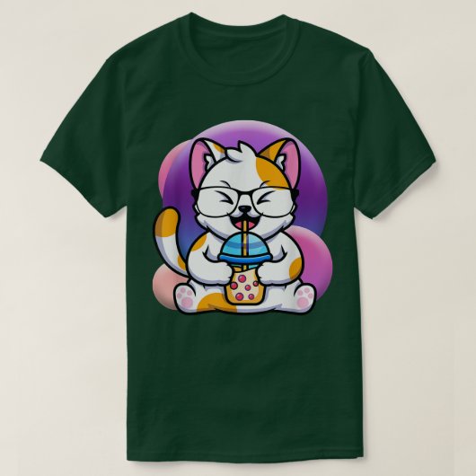 Katze boba fressen ramen anime kawaii neko, Katze  T-Shirt (Design vorne)