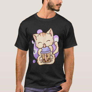 Katze Boba Tee Bubble Tea Anime Kawaii Neko