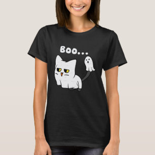 Katze Boo Geist Süße Katze Gruselig Lustig Hallowe T-Shirt