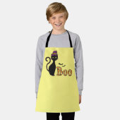 Katze Boo Halloween Schürze (Getragen)
