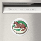 Katze, braun und weiß magnet (In Situ (Geschirrspüler))