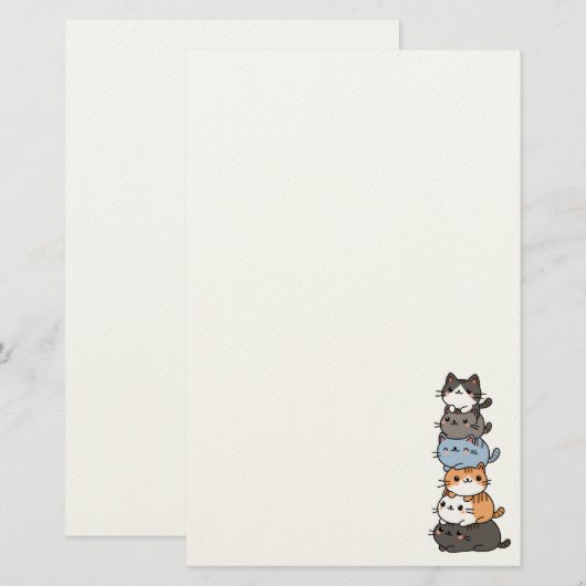 Katze Briefpapier (Vorne/Hinten)