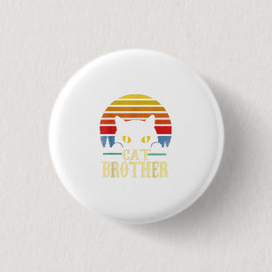 Katze Brother Vintage Retro Geschenk für Katze Lov Button