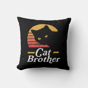 Katze Brother Vintage Retro Geschenk für Katze Lov Kissen