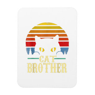 Katze Brother Vintage Retro Geschenk für Katze Lov Magnet