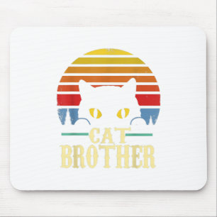 Katze Brother Vintage Retro Geschenk für Katze Lov Mousepad
