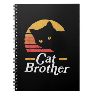 Katze Brother Vintage Retro Geschenk für Katze Lov Notizblock