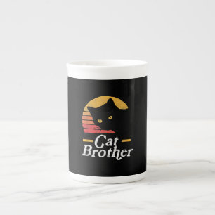 Katze Brother Vintage Retro Geschenk für Katze Lov Porzellantasse