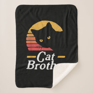 Katze Brother Vintage Retro Geschenk für Katze Lov Sherpadecke
