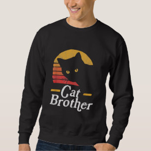 Katze Brother Vintage Retro Geschenk für Katze Lov Sweatshirt