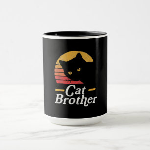 Katze Brother Vintage Retro Geschenk für Katze Lov Tasse
