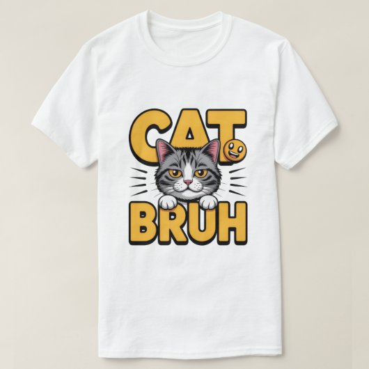 Katze Bruh Meme T-Shirt (Design vorne)