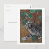 Katze, Bruno Liljefors Postkarte (Vorne/Hinten)