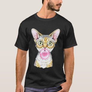 Katze Bubble Gum Süße Katze Rosa Kaugummi Frauen T-Shirt