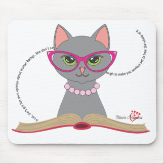 Katze buchen (helle Farben) Maus-Pad Mousepad