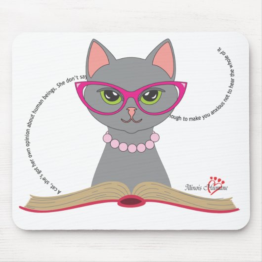 Katze buchen (helle Farben) Maus-Pad Mousepad (Vorne)