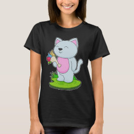 Katze Bündel von Blume T-Shirt