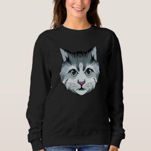 Katze Buntes Miauen Kätzchen Katzen Mama Und Katze Sweatshirt