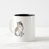 Katze Calico Taillenbarsch Zweifarbige Tasse (Vorderseite Links)