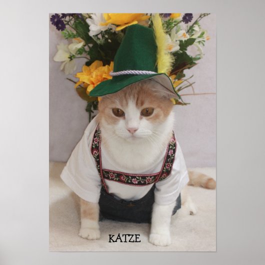 KATZE/CAT Funny German Cat Poster (Vorne)