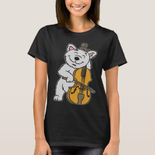 Katze Cello Musiklehrerin T-Shirt