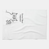 Katze, Cerealien Bowl Inspector - Funny Kittuch Handtuch (Horizontal)