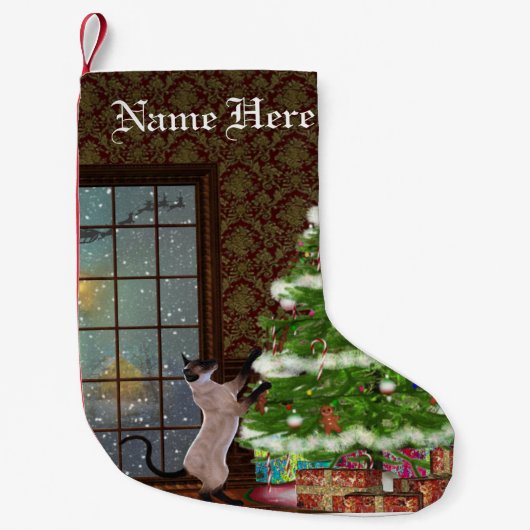 Katze Chistmas Baum-Strumpf Kleiner Weihnachtsstrumpf (Vorderseite)