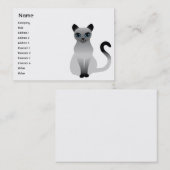 Katze - Chubby Visitenkarte (Vorne/Hinten)