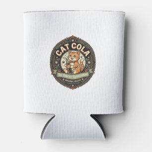 Katze Cola Katze Soda Pop Getränk Label Katze Vint Dosenkühler